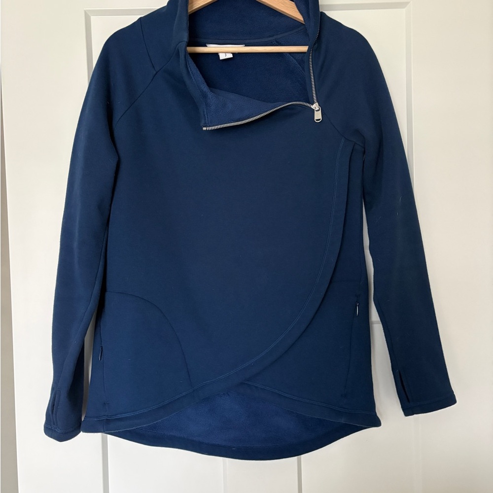 Athleta Blue Zip-Up Pullover